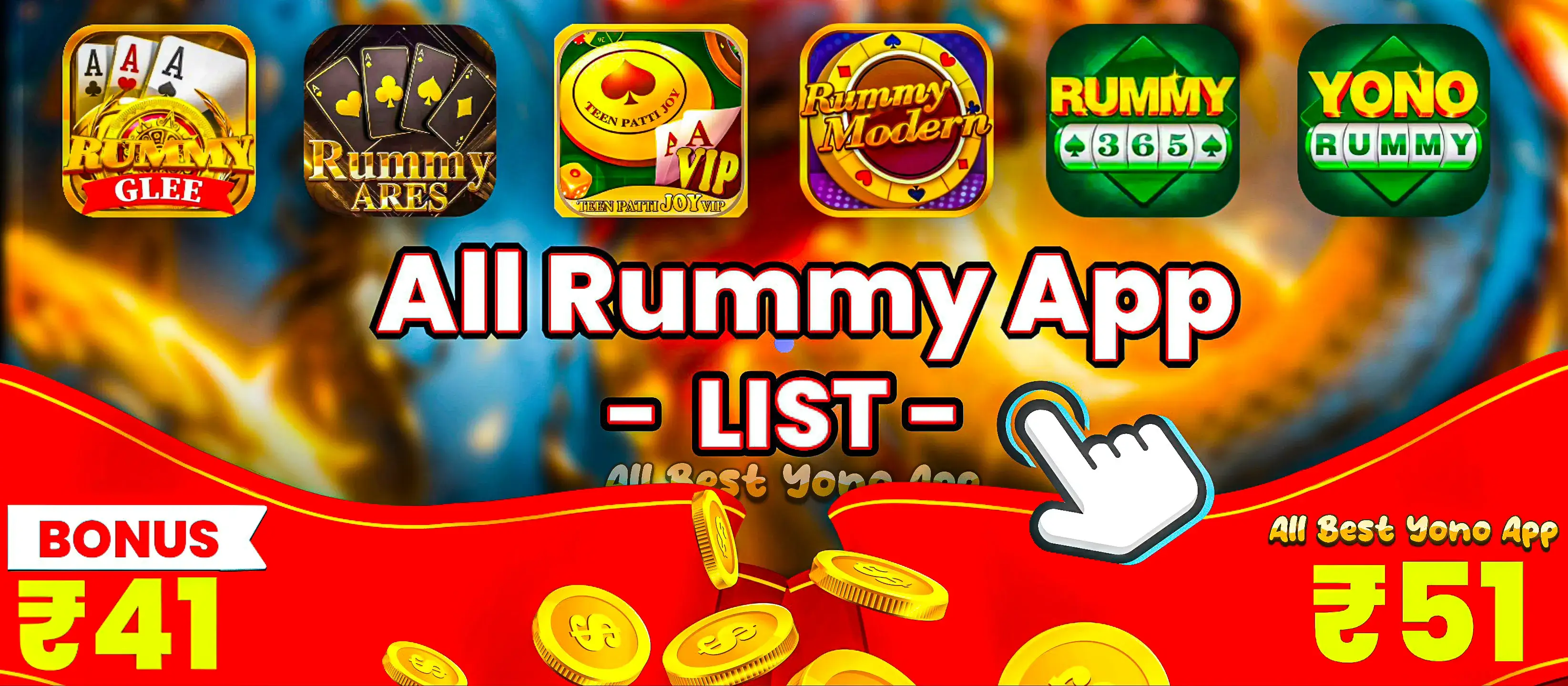 All Rummy App Header Banner